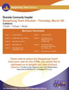 Riverside Bargain Team Election