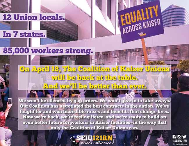 Coalition of Kaiser Unions is back
