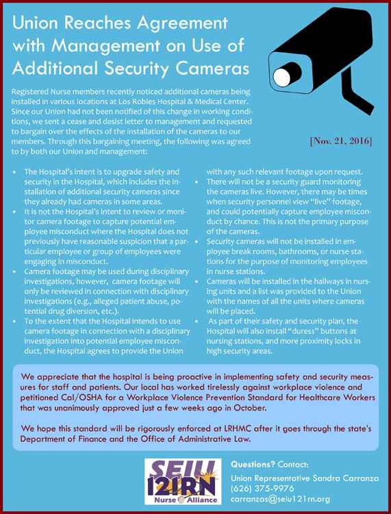 LRHMC Security Cameras Agreement