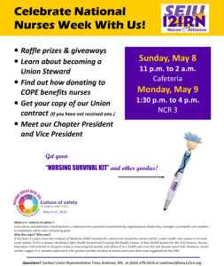 Tarzana Nurse Week Flyer 2016