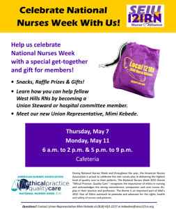 West Hills Nurse Week Flyer 2015