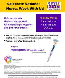 West Hills Nurse Week Flyer 2016