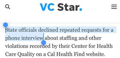 VC Star: Ventura County hospitals receive 239 complaints, reports show; Los Robles cited most
